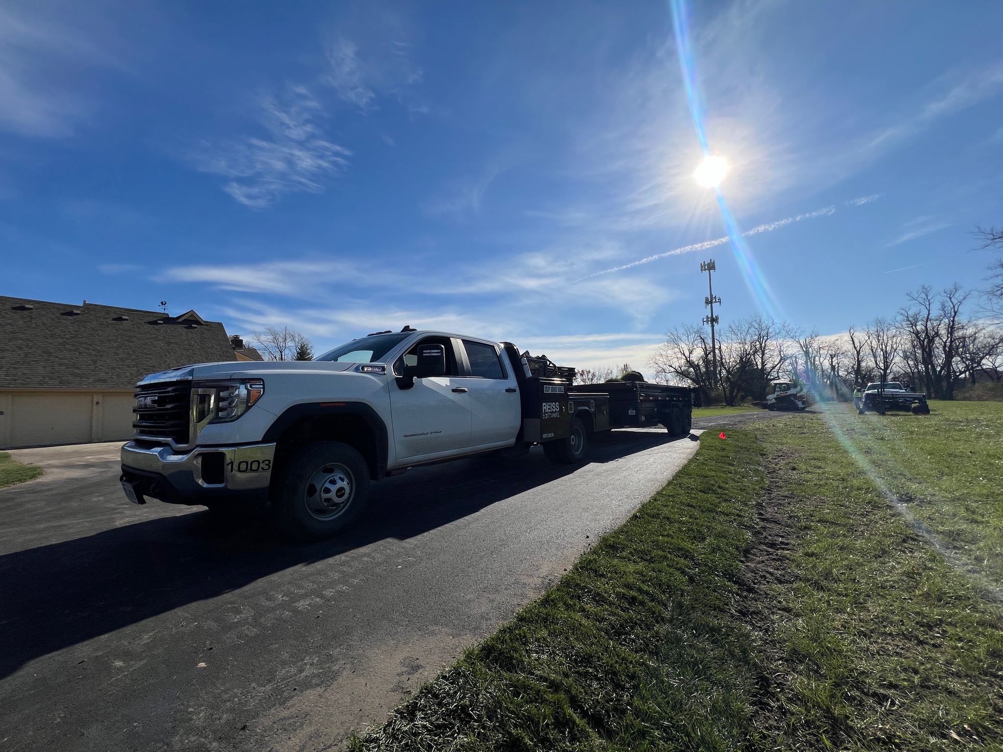 Excavation contractor preparing jobsite professionally